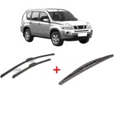 Cumpara ieftin Set 3 stergatoare NISSAN X-TRAIL II (T31) din 2007 - 2014, pentru parbriz si luneta, Bosch Twin