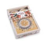 Cumpara ieftin Set candela cu lumanare in cutie cadou Fulg de Nea 8,5x9x2 H
