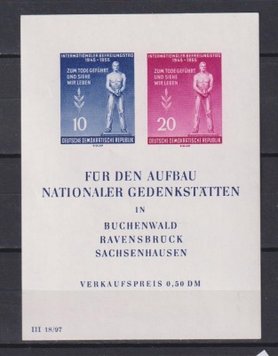 DDR 1955 BL.11 MNH foto