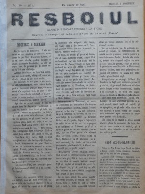 Ziarul Resboiul, nr. 110, 1877, Batalia dela Plevna foto