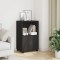 vidaXL Dulap cu roți, negru, 55x40x91 cm, lemn prelucrat 853183