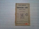 Notiuni Elementare de VERSIFICATIUNE LATINA - Prosodia si Metrica - G. Popa-Lisseanu - Editura Librariei SOCEC &amp; Co., 1924, 71 p.