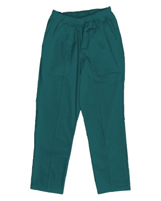 Pantaloni Medicali cu Elastic Pe Stil, Turcoaz Inchis cu Elastan - XS, talia-2-96cm foto