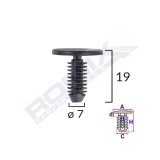 Clips Tapiterie Pentru Citroen/Peugeot - Negru Set 10 Buc 134414 10530-RMX