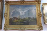 B&eacute;la Iv&aacute;nyi-Gr&uuml;nwald (1867&ndash;1940) peisaj de vara 90/70 cm expus Dalles 1934-1936, Peisaje, Ulei, Impresionism