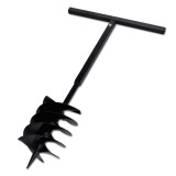 Cumpara ieftin Burghiu de sol cu maner, 200 mm, trei spirale, negru, otel