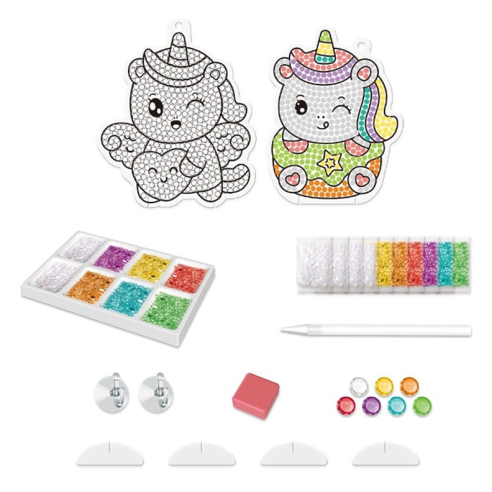 Set Decoratiuni Suspendabile, Big Gem, Pandantive Strasuri, Multicolor, 3+ Ani