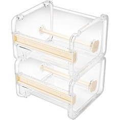 Set 2 bucati dispenser pentru banda scotch Molshine, 10 x 9 x 7 cm, acril, transparent