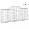 Cosuri gabion arcuite 30 buc, 200x30x80/100 cm, fier galvanizat