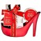 Set gel dus, lotiune corp si crema maini Secret Stories Cherry Blosom Shoe, IDC Institute 44019, 410 ml