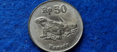 INDONESIA 50 RUPII RUPIAH KOMODO foto