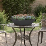 VidaXL Ghiveci Metalic Negru Metal 50 x 50 x 15 cm Inserții Decorative