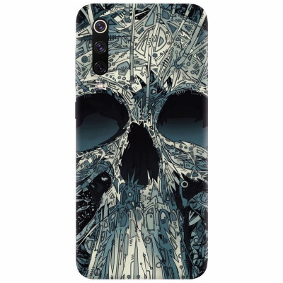 Husa silicon pentru Xiaomi Mi 9, Abstract Skull Artwork Illustration foto