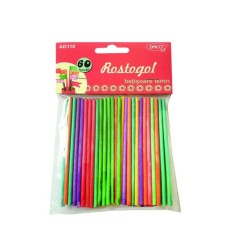 Betesitoare de Lemn Daco Rostogol, 60 Buc/Set, Multicolor, Accesorii Creatie, Accesorii Craft, Bete Rotunde de Lemn, Bete din Lemn Rotunde, Betisoare foto