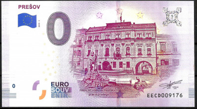 RARR : 0 EURO SOUVENIR - SLOVACIA , PRESOV , 720 ANI - 2019.1 - UNC foto