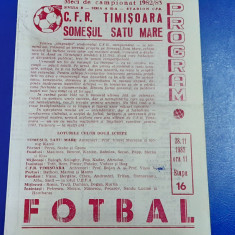 program CFR Timisoara - Somesul SM