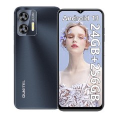 Telefon mobil Oukitel C35 Black, 4G, IPS 6.56 HD+, 24GB RAM (12GB + 12GB extensibili), 256GB ROM, Android 13, T616 Octa cores, 5150mAh, OTG, Dual SIM