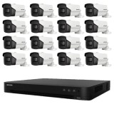 Sistem supraveghere video Hikvision 16 camere 4 in 1 8MP 2.8mm, IR 60m, DVR 16 canale 4K