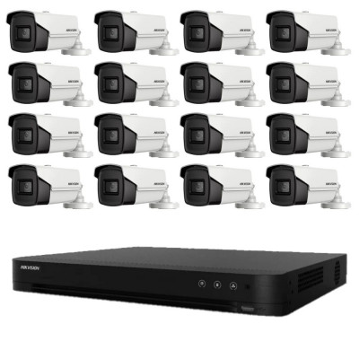 Sistem de supraveghere basic 16 Camere Hikvision 4 in 1, 8MP, lentila 3.6mm, IR 80m, DVR 16 canale 4K SafetyGuard Surveillance foto