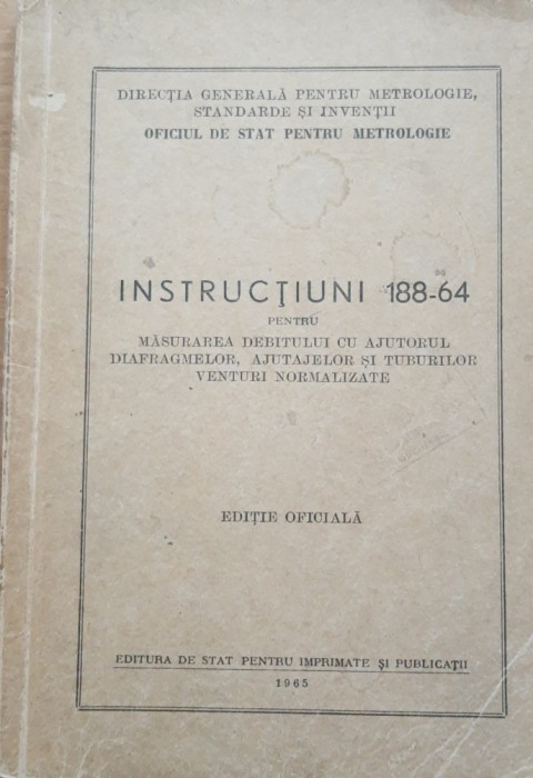 Instructiuni Pentru Masurarea Debitului Cu Ajutorul Diafragmelor Ajutajelor
