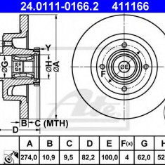 Disc frana RENAULT SCENIC I (JA0/1) (1999 - 2003) ATE 24.0111-0166.2