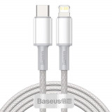 Baseus Cablu de &icirc;ncărcare rapidă USB tip C - Lightning Power Delivery 20 W 2 m alb (CATLGD-A02)