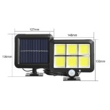 Lampa Solara LED 120 COB, Flippy, 6 Grile, Senzor Miscare &amp; Lumina, IP65, 4.8m Cablu, 2700 Lm, Lumina Alba, Gradina, Terasa
