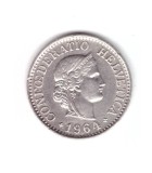 Mondea Elvetia 10 rappen 1964, stare foarte buna, curata, Europa, Cupru-Nichel
