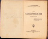 HST 677SPN Din psichologia poporului rom&acirc;n 1907 Drăghicescu LIPSĂ COPERTĂ FAȚĂ!!