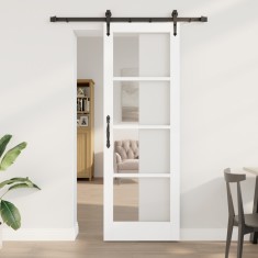 Usa glisanta Gossi cu set de feronerie &quot;orkdal&quot; alb 73.5x211 cm, usa de interior Gossi cu sticla &quot;orkdal&quot; alb 73.5x211x4 cm