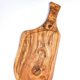 Tocător Texas BBQ cu m&acirc;ner din lemn de măslin 55 cm