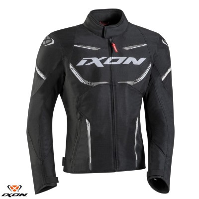 Geaca (jacheta) barbati pentru scuter - motocicleta Racing/Roadster Ixon vara model Striker AIR WP MS culoare: negru/alb Negru/alb M foto