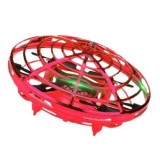 Cumpara ieftin Jucarie zburatoare UFO cu senzori, QttvbTna, material ABS, LED, rosu, 4.5x4.5x2 inch