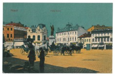 2784 - PLOIESTI, Market Unirii, Romania - old postcard, CENSOR - used - 1918