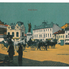 2784 - PLOIESTI, Market Unirii, Romania - old postcard, CENSOR - used - 1918