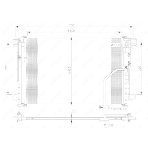 Condensator climatizare, Radiator clima Mercedes-Benz C-Class, Cls, Cls Shooting Brake, E-Class, E-Class Cabriolet, E-Class Cupe, Glk-Class, Slk Nrf