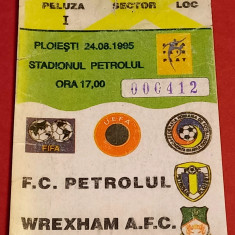 Bilet meci fotbal PETROLUL Ploiesti - WREXHAM AFC(Cupa Cupelor 24.08.1995)