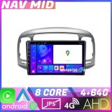 Navigatie Hyundai Accent 2006-2012 Android 12, 4GB RAM, 64GB, CarPlay