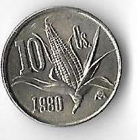 Moneda 10 centavos 1980 - Mexic, cotatii bune!