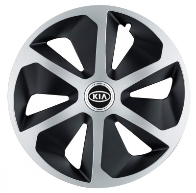 Set 4 capace roti Roco Gri-Negru R17 pentru gama auto Kia foto
