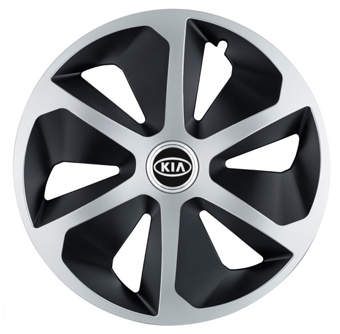Set 4 capace roti Roco Gri-Negru R17 pentru gama auto Kia