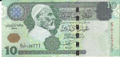 Bancnota 10 dinars 2004 - Libia foto