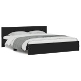 Cumpara ieftin Cadru de pat cu tablie, negru, 160x200 cm