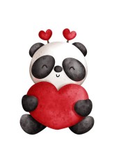 Sticker decorativ Panda, Multicolor, 78 cm, 5387ST foto