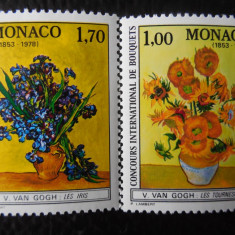 Serie timbre flora flori plante Monaco nestampilate timbre filatelice postale