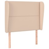 Cumpara ieftin Tablie pat cu aripioare cappuccino 93x23x118/128 cm piele eco