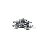 Set oale inox 12 piese ZLN-4038, Potrivit pentru toate sursele de caldura, inclusiv inductie, Floria