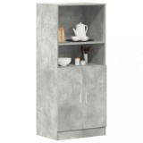 Gossi dulap de bucatarie, gri beton 57x41,5x131,5 cm lemn prelucrat