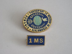 QW9 N2 88 - insigna - militar - Participant la misiuni in strainatate - 1 MS