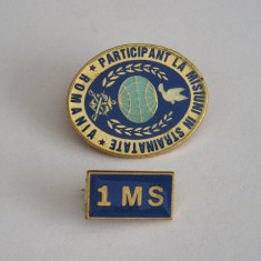 M3 N2 88 - insigna - militar - Participant la misiuni in strainatate - 1 MS